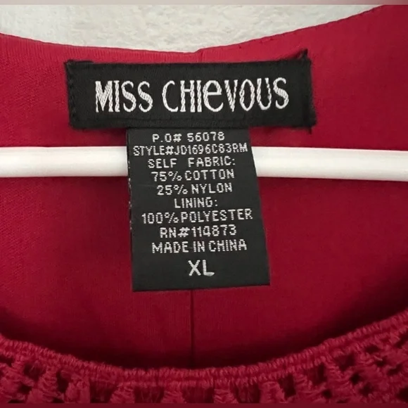 Women’s Red Miss Chevious Dress, XL - Picture 3 of 3